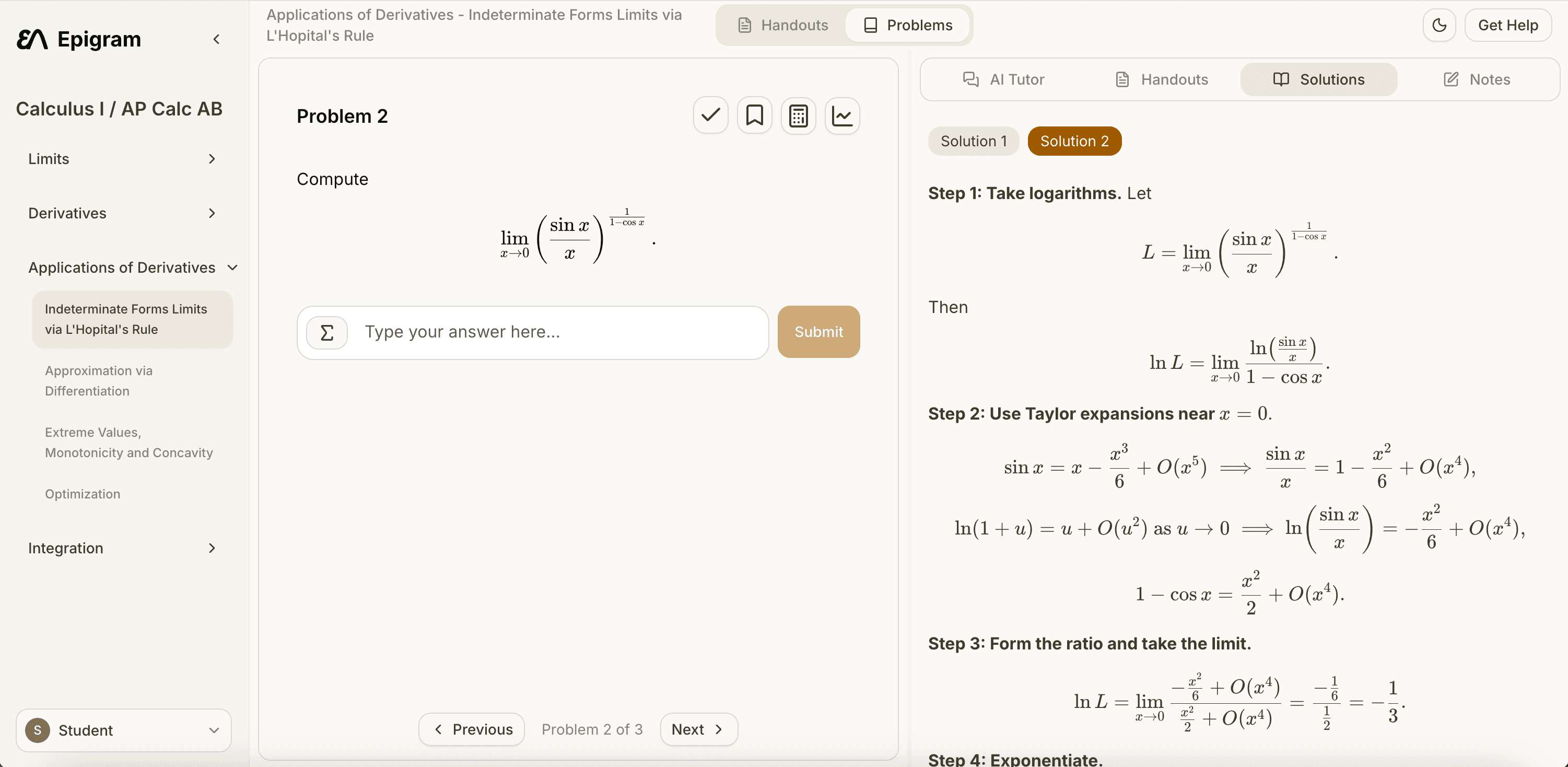 Multiple solution paths